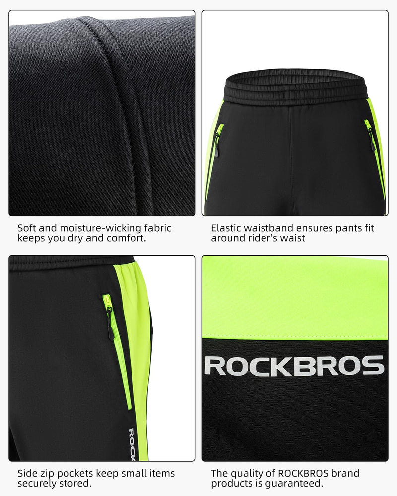 Load image into Gallery viewer, ROCKBROS Men’s Windproof Winter Cycling Pants warmth fleece-lined for  outdoor hiking
