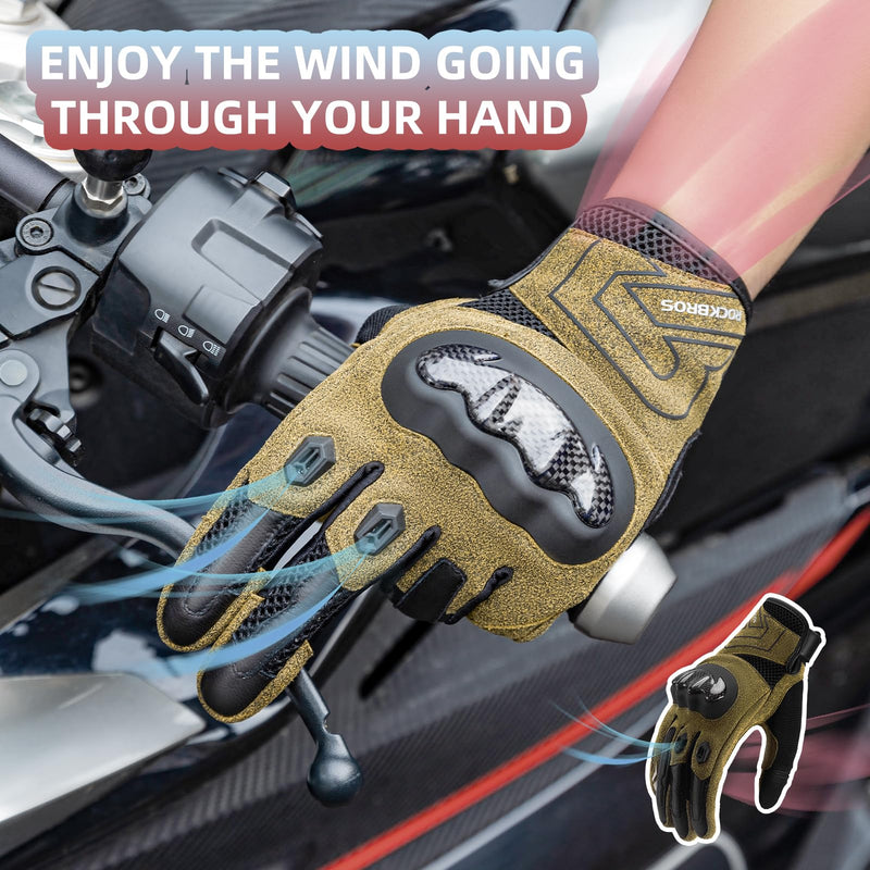 Load image into Gallery viewer, ROCKBROS Touchscreen Motorcycle Gloves, Full Finger Gear with Hard Carbon Fiber Shell
