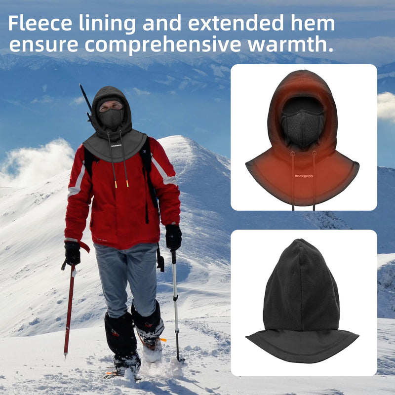 Load image into Gallery viewer, ROCKBROS Ski Balaclava Thermal Fleece Balaclava for Cold Weather Winter Men
