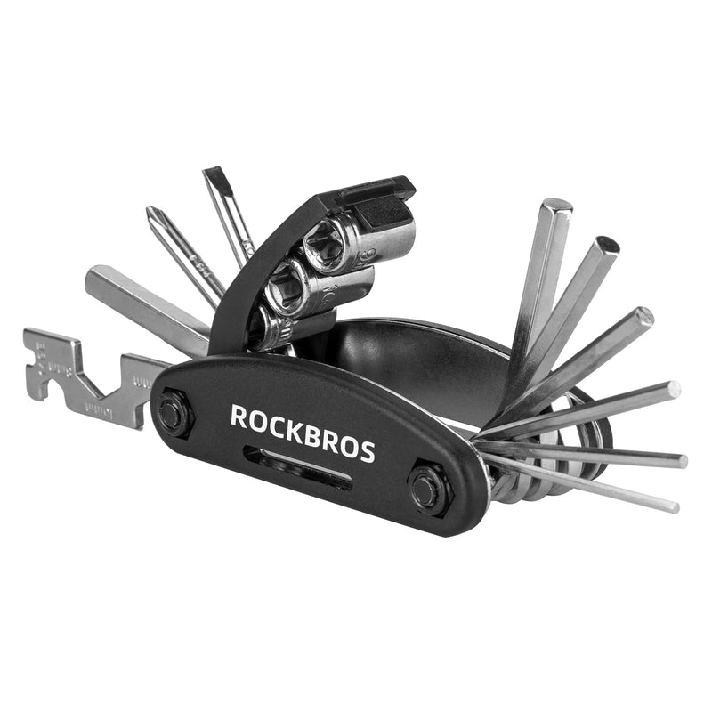 Load image into Gallery viewer, ROCKBROS Bike Foldable Repair Kit 16-in-1 Multi-Function Portable Allen Wrench and Tire Lever
