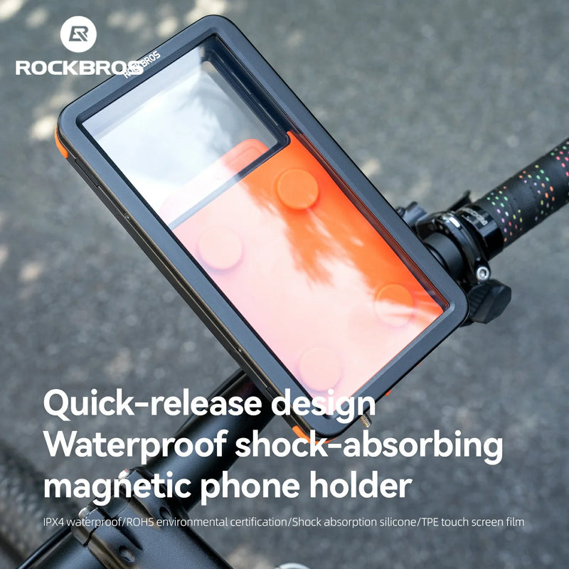 Load image into Gallery viewer, Magnetic Waterproof Bike Phone Holder Shock-Absorbing For 4.7–6.9‘’
