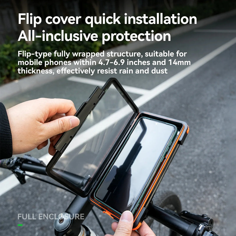 Load image into Gallery viewer, Magnetic Waterproof Bike Phone Holder Shock-Absorbing For 4.7–6.9‘’

