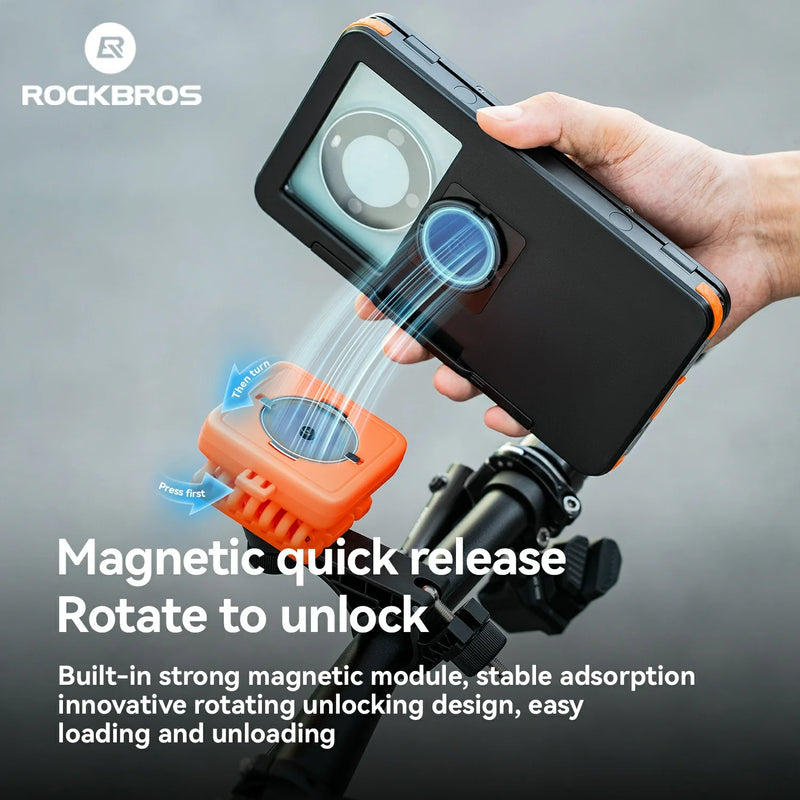 Load image into Gallery viewer, Magnetic Waterproof Bike Phone Holder Shock-Absorbing For 4.7–6.9‘’
