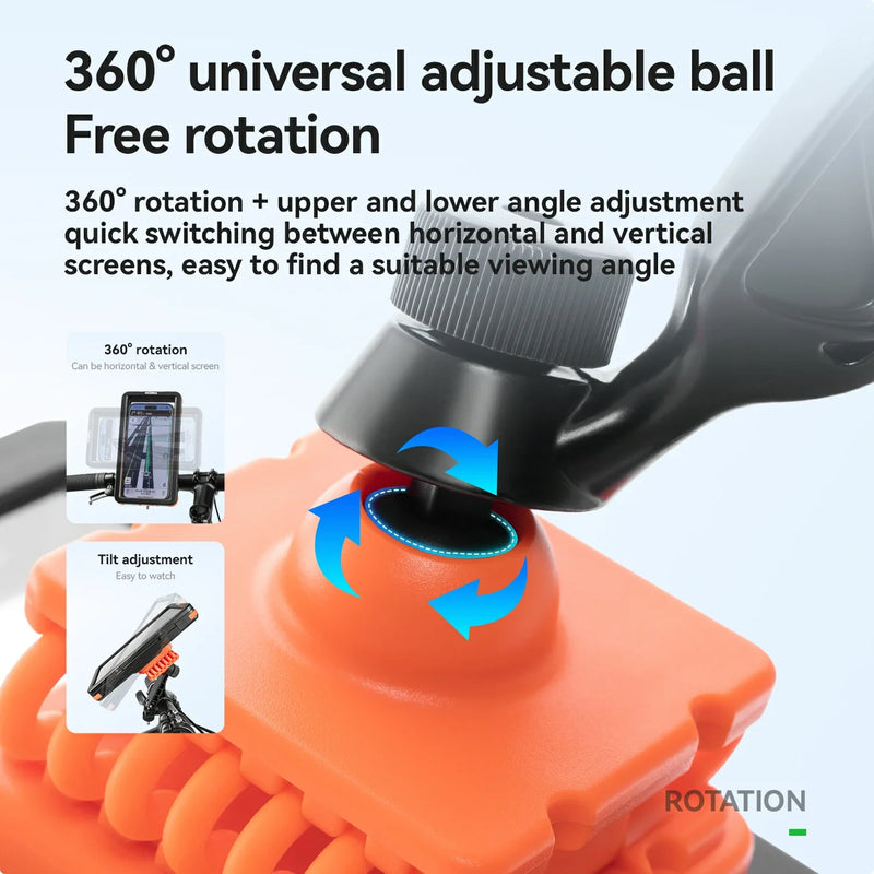 Load image into Gallery viewer, Magnetic Waterproof Bike Phone Holder Shock-Absorbing For 4.7–6.9‘’
