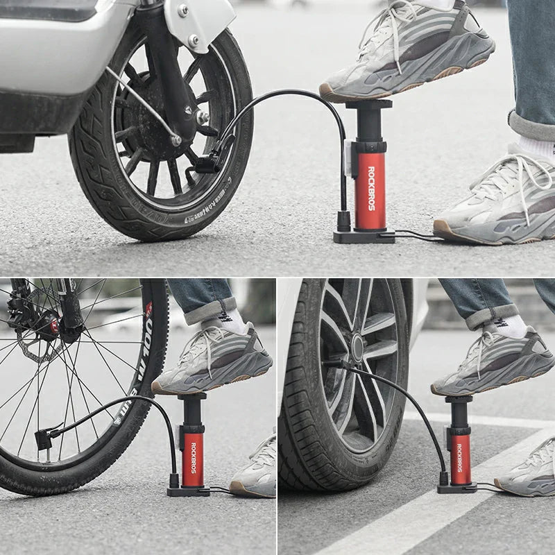 Load image into Gallery viewer, Mini Portable Aluminum Bike Floor Pump with Presta and Schrader 100PSI
