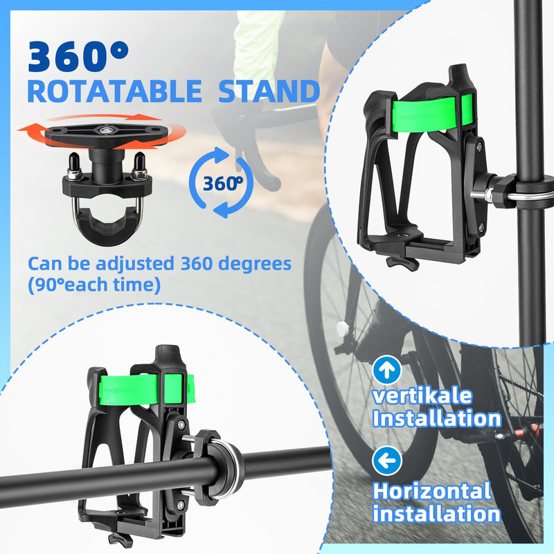 Load image into Gallery viewer, ROCKBROS Adjustable Water Bottle Holder for 2.3-3" Bottles, Bike &amp; Motorcycle Mount
