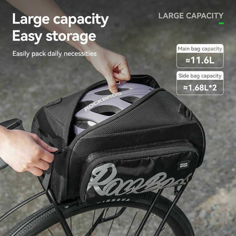 Load image into Gallery viewer, One-Piece Foldable 11L-15L Bike Rear Rack Bag
