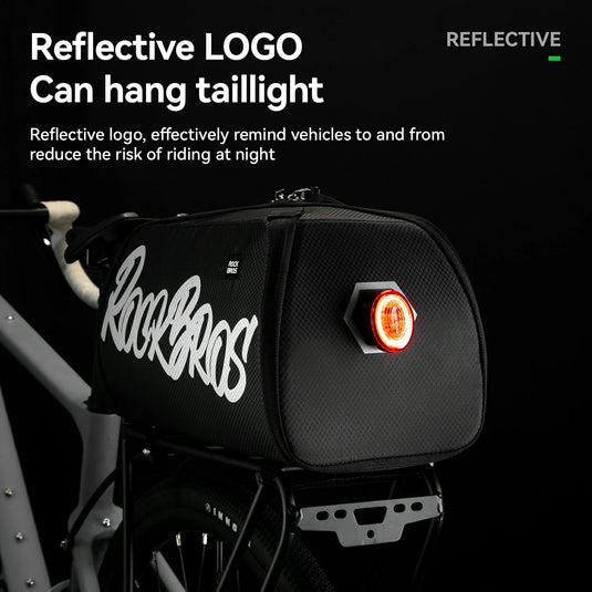 One-Piece Foldable 11L-15L Bike Rear Rack Bag