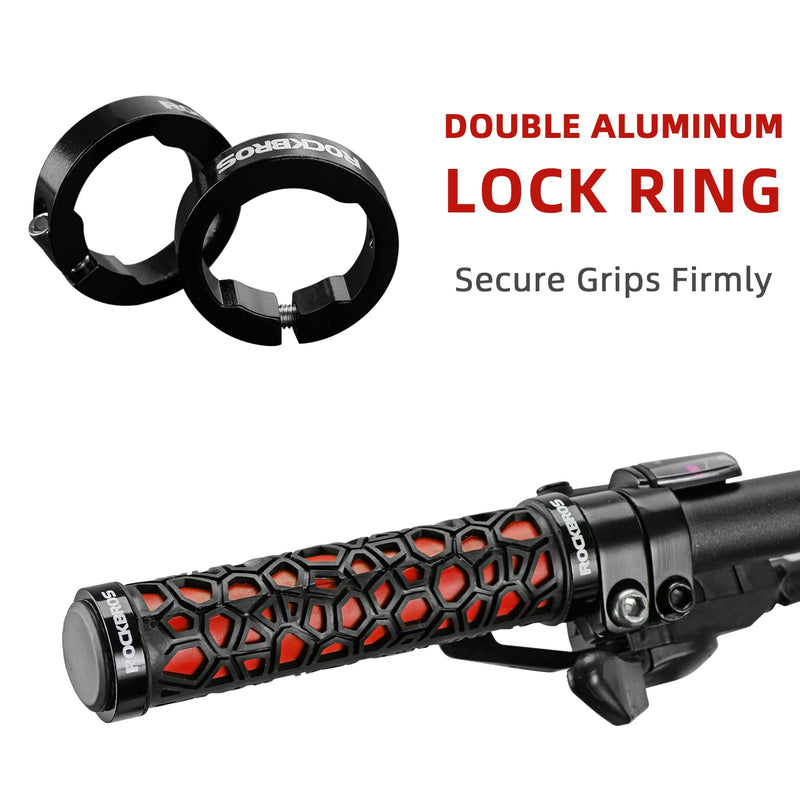 Load image into Gallery viewer, ROCKBROS Bike Handlebar Grips Double Lock-on Non-Slip Grips for MTB, BMX 22.2mm
