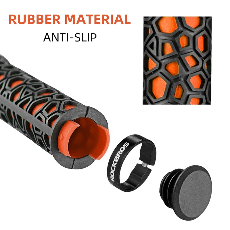 Load image into Gallery viewer, ROCKBROS Bike Handlebar Grips Double Lock-on Non-Slip Grips for MTB, BMX 22.2mm
