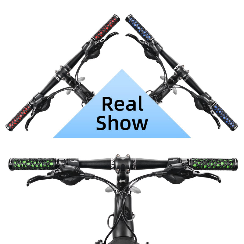 Load image into Gallery viewer, ROCKBROS Bike Handlebar Grips Double Lock-on Non-Slip Grips for MTB, BMX 22.2mm
