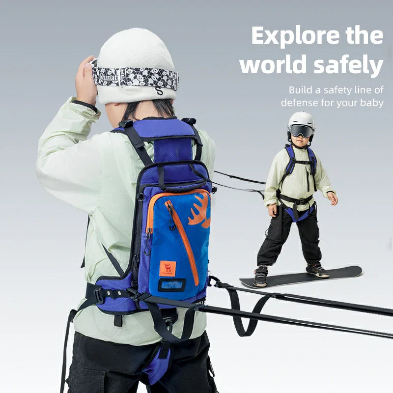 Load image into Gallery viewer, Qunature Kids’ Ski Training Backpack With Traction Rope-H53
