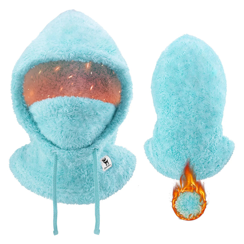 Load image into Gallery viewer, Qunature Thermal Fleece Helmet Liner – Windproof Balaclava Hood for Skiing and Winter Sports
