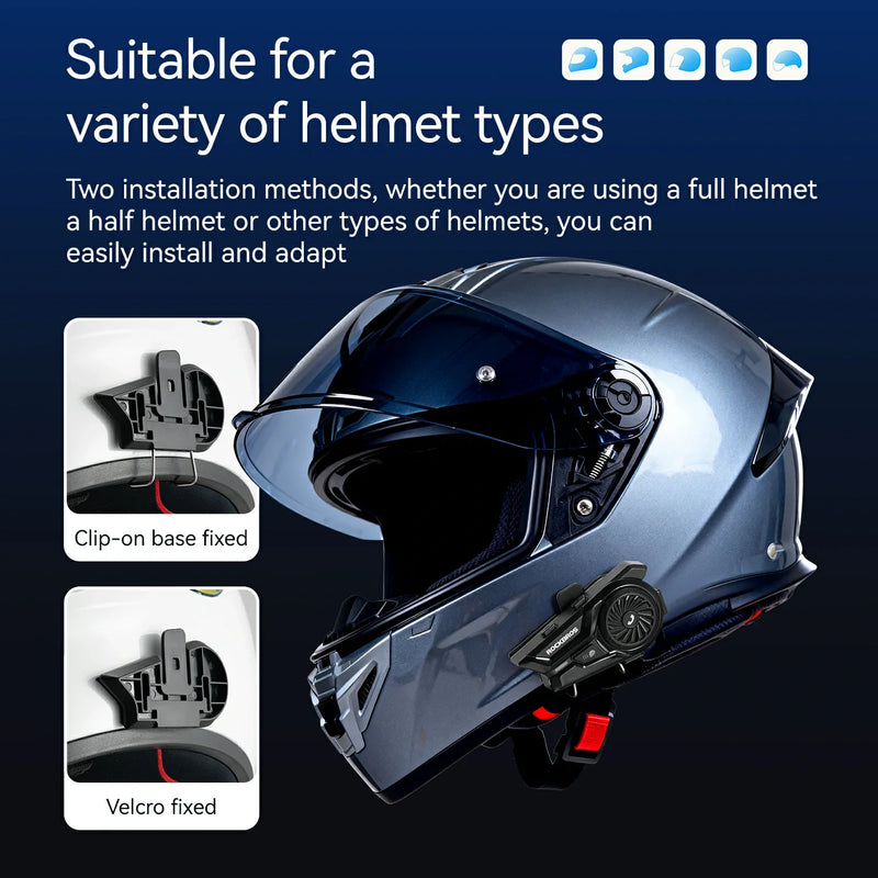 Load image into Gallery viewer, R1 Motorcycle Bluetooth Communication System Headset Helmet Speakers
