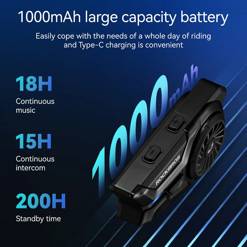 Load image into Gallery viewer, R1 Motorcycle Bluetooth Communication System Headset Helmet Speakers
