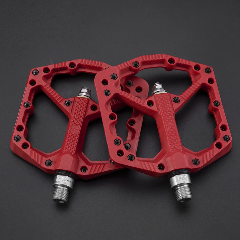 Load image into Gallery viewer, ROCKBROS Mountain Bike Pedals Flat MTB Pedals Nylon Fiber Bicycle Platform Pedals
