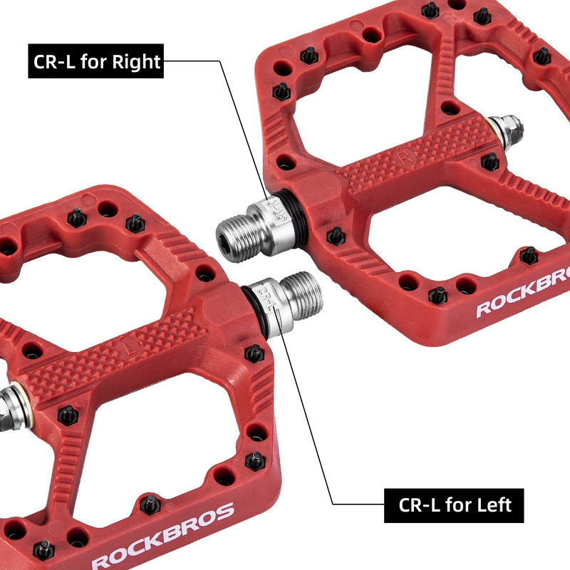 Load image into Gallery viewer, ROCKBROS Mountain Bike Pedals Flat MTB Pedals Nylon Fiber Bicycle Platform Pedals
