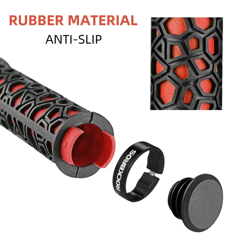 Load image into Gallery viewer, ROCKBROS Bike Handlebar Grips Double Lock-on Non-Slip Grips for MTB, BMX 22.2mm
