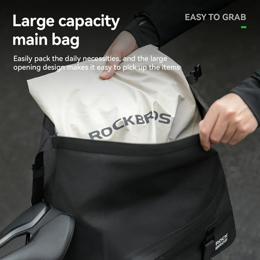 RideMate 100% Waterproof Bike Rear Rack Bag 16L