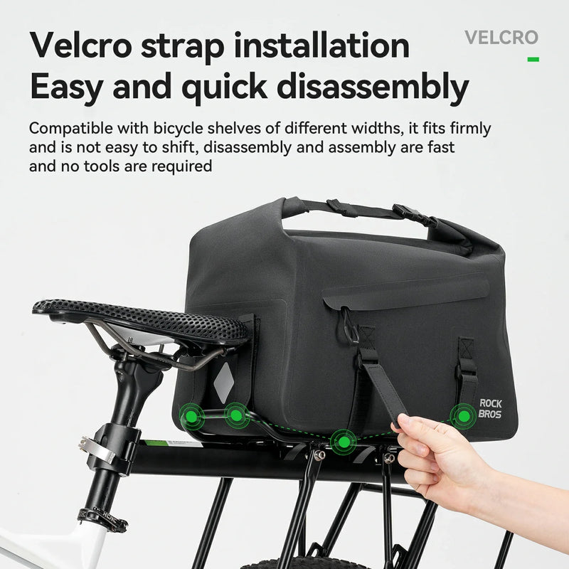 Load image into Gallery viewer, RideMate 100% Waterproof Bike Rear Rack Bag 16L
