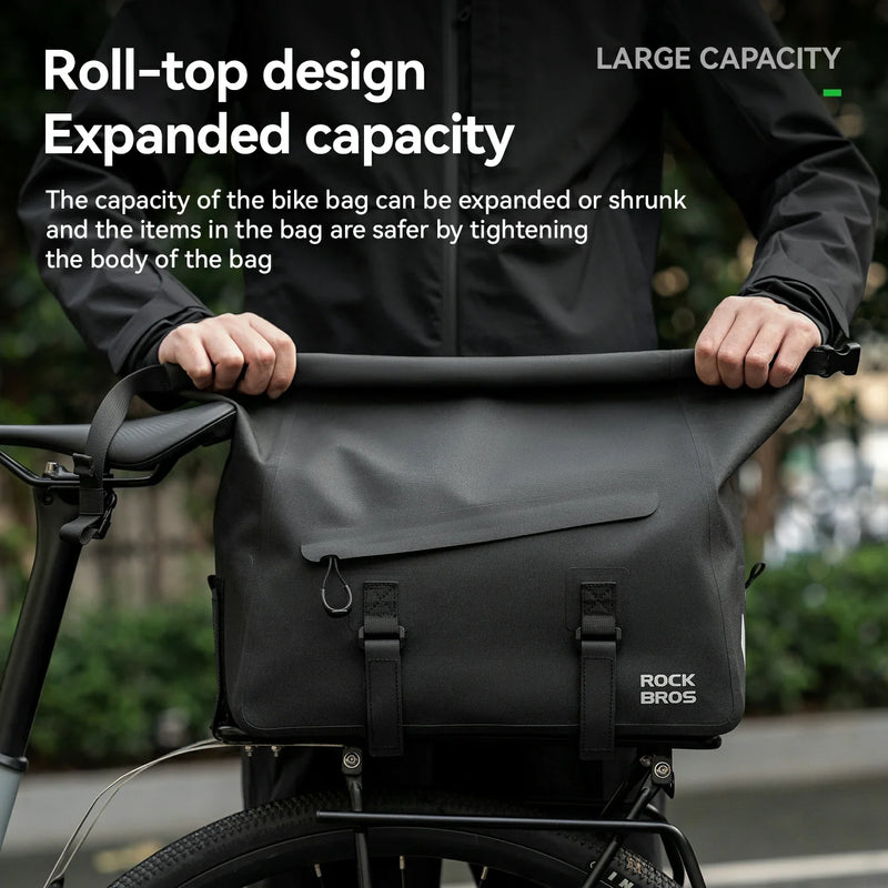 Load image into Gallery viewer, RideMate 100% Waterproof Bike Rear Rack Bag 16L
