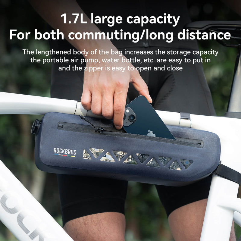 Load image into Gallery viewer, ROCKBROS 100% Waterproof Bike Frame Bag 1.7L Road-to-Sky

