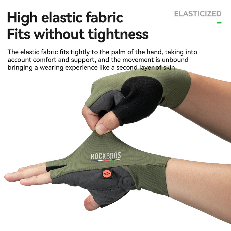 Load image into Gallery viewer, ROAD TO SKY Elastic Interface® Cycling Half Finger Gel Padded Gloves
