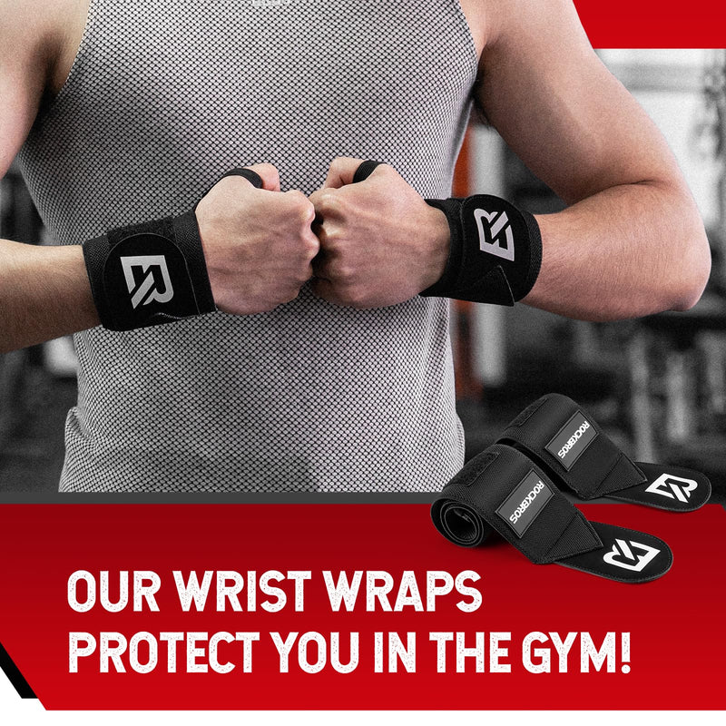 Load image into Gallery viewer, ROCKBROS 22” Wrist Wraps with Thumb Loop Premium Quality for Weightlifting
