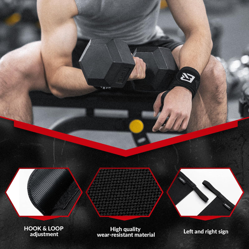 Load image into Gallery viewer, ROCKBROS 22” Wrist Wraps with Thumb Loop Premium Quality for Weightlifting
