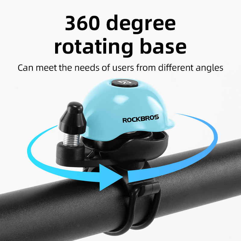 Load image into Gallery viewer, ROCKBROS 80DB Bike Bell Aluminum Alloy Helmet-Shaped Fits 22-34mm Handlebars

