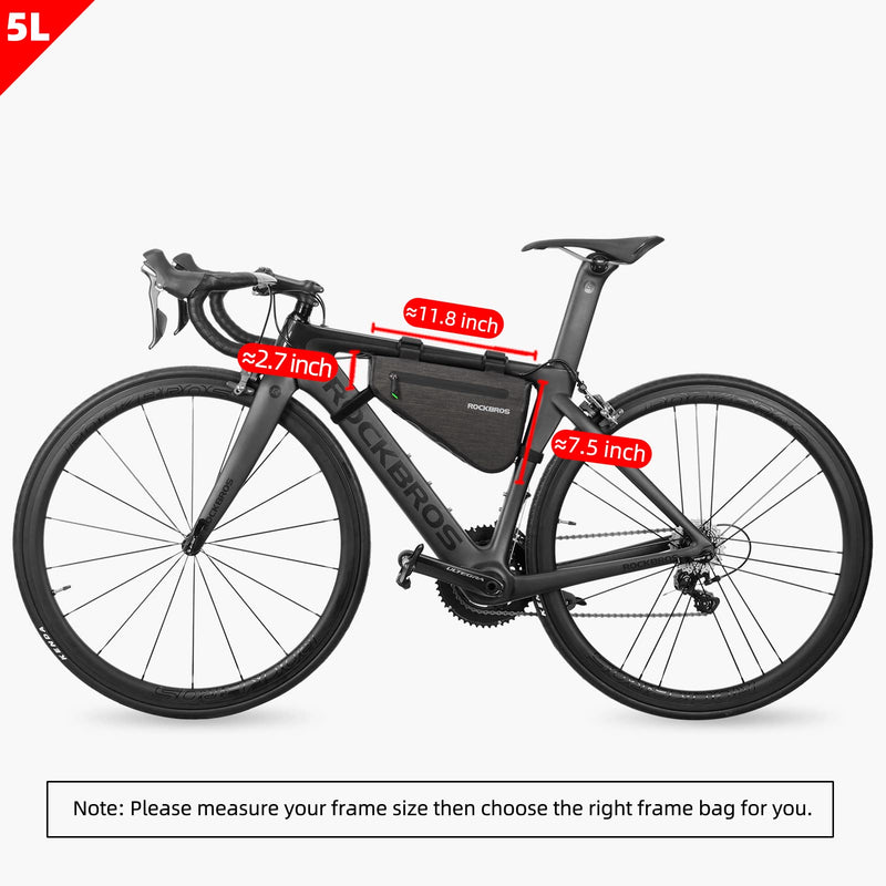 Load image into Gallery viewer, ROCKBROS 5-8L Waterproof Bike Frame Bag Large Triangle Bikepacking Storage Bag for Bicycles
