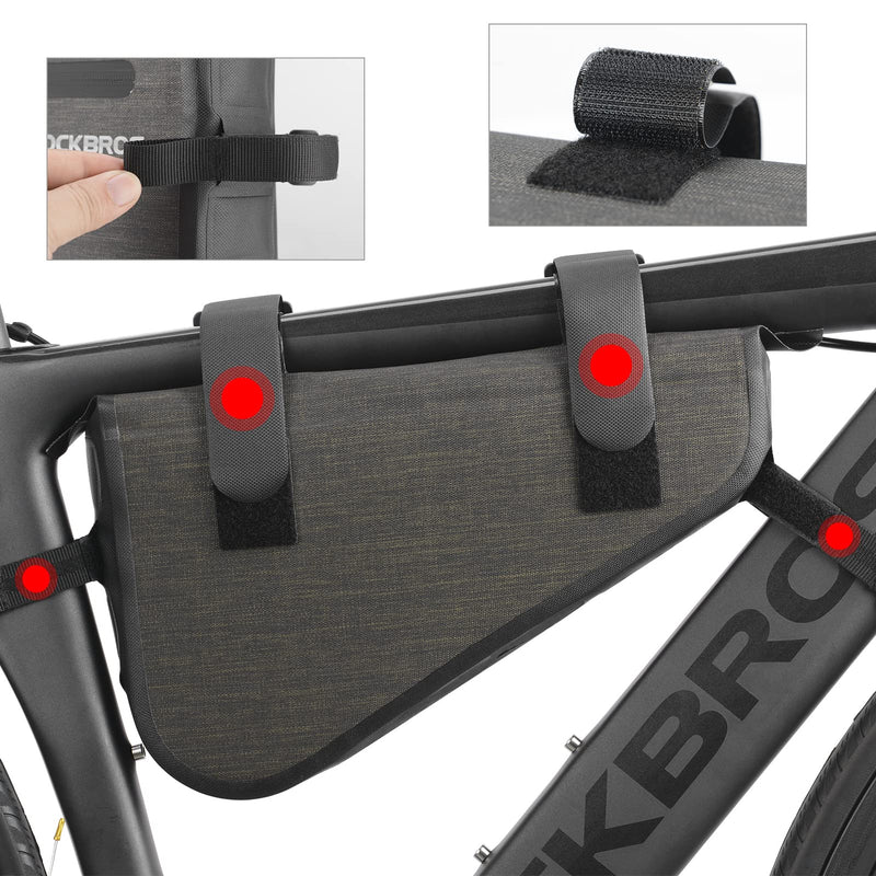 Load image into Gallery viewer, ROCKBROS 5-8L Waterproof Bike Frame Bag Large Triangle Bikepacking Storage Bag for Bicycles
