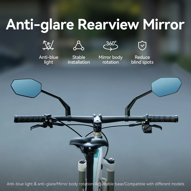 Load image into Gallery viewer, Adjustable Handlebar Bike Rearview Mirror Mirror with Anti-Glare Glass
