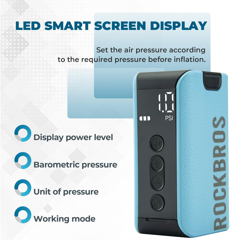 Load image into Gallery viewer, ROCKBROS AS3 Electric Smart Air Portable Fast Ball Pump
