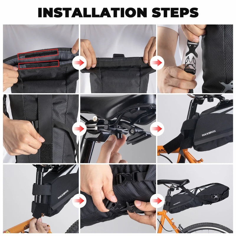 Load image into Gallery viewer, Bicycle Saddle Bag 100% Waterproof 8L
