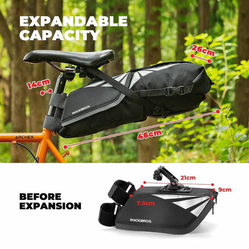 Load image into Gallery viewer, Bicycle Saddle Bag 100% Waterproof 8L
