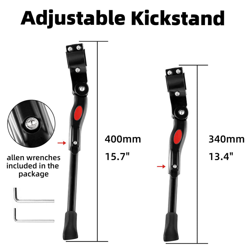 Load image into Gallery viewer, Adjustable Alloy Rear Mount Kickstand for 22"-28" Bikes
