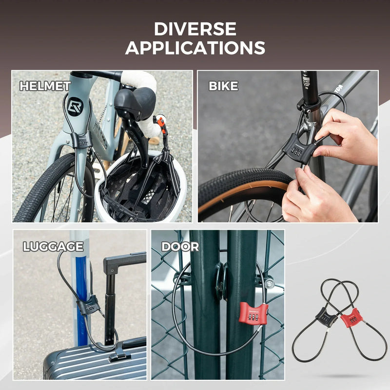 Load image into Gallery viewer, Bicycle Lock with 5.5 mm Steel Cable
