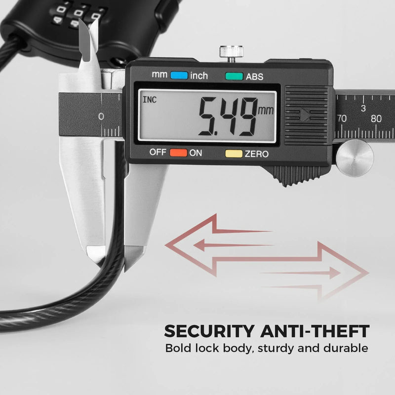 Load image into Gallery viewer, Bicycle Lock with 5.5 mm Steel Cable
