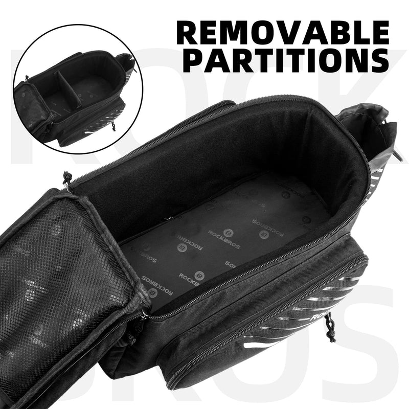 Load image into Gallery viewer, ROCKBROS Bike Rack Bag 13L Maximum Capacity
