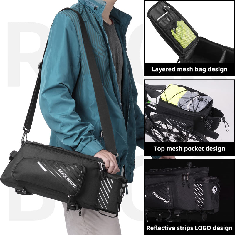 Load image into Gallery viewer, ROCKBROS Bike Rack Bag 13L Maximum Capacity
