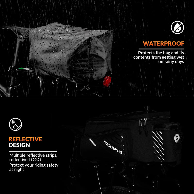 Load image into Gallery viewer, ROCKBROS Bike Rack Bag 13L Maximum Capacity
