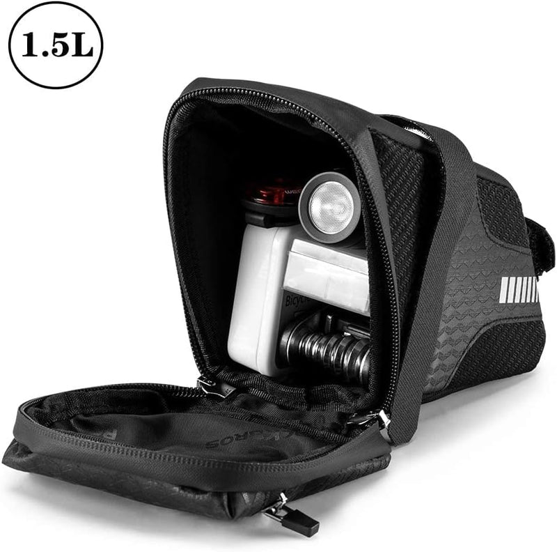 Load image into Gallery viewer, ROCKBROS Bike Saddle Bag Under Seat 1.5L Cycling Accessories Storage Pouch
