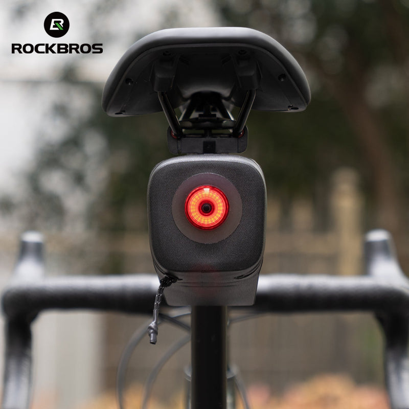 Load image into Gallery viewer, ROCKBROS Bike Saddle Bag Waterproof with Brake Sensor Tail Light
