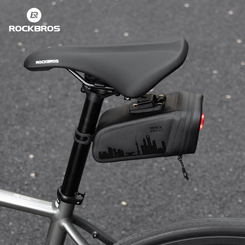 Load image into Gallery viewer, ROCKBROS Bike Saddle Bag Waterproof with Brake Sensor Tail Light
