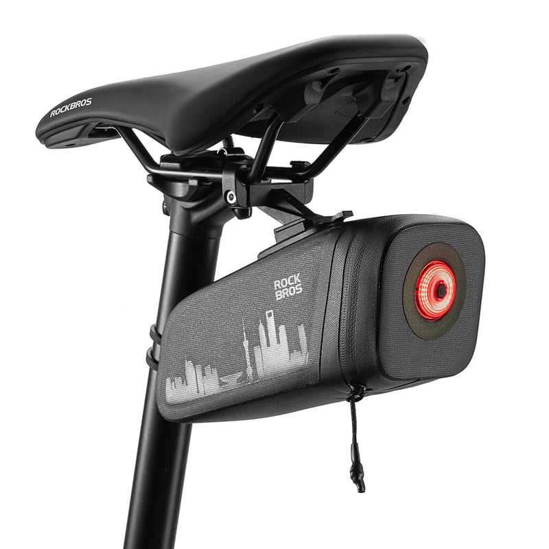 Load image into Gallery viewer, ROCKBROS Bike Saddle Bag Waterproof with Brake Sensor Tail Light
