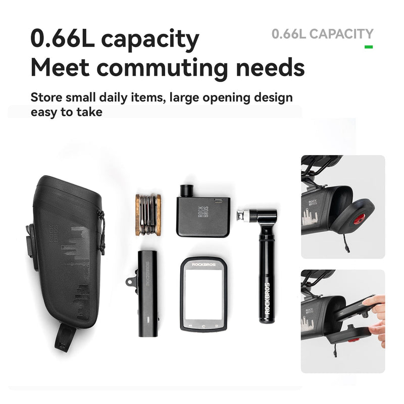 Load image into Gallery viewer, ROCKBROS Bike Saddle Bag Waterproof with Brake Sensor Tail Light
