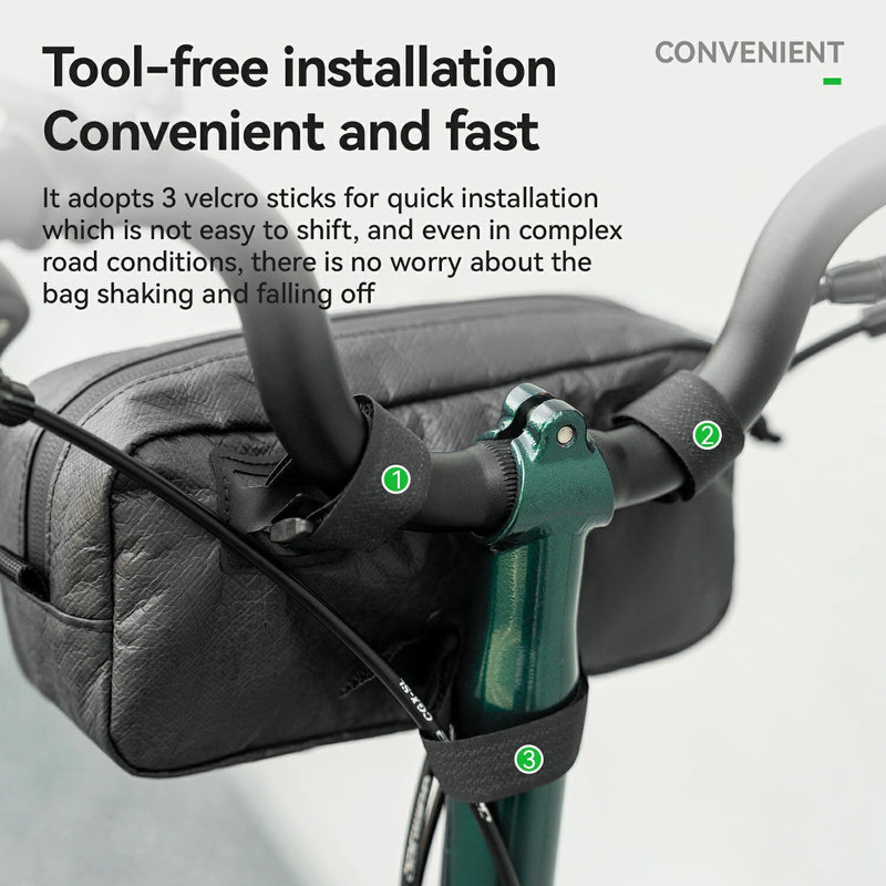 Load image into Gallery viewer, Sustainable Eco-Friendly Bike Front Bag 1.5L
