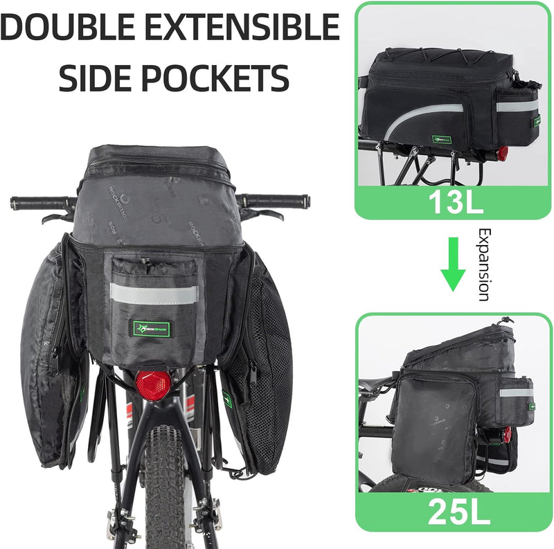 Load image into Gallery viewer, ROCKBROS Bike Trunk Bag 13L-25L Bike Rear Rack Bag
