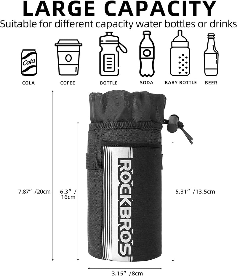 Load image into Gallery viewer, ROCKBROS Bike Water Bottle Holder Bag Handlebar Stem Bag
